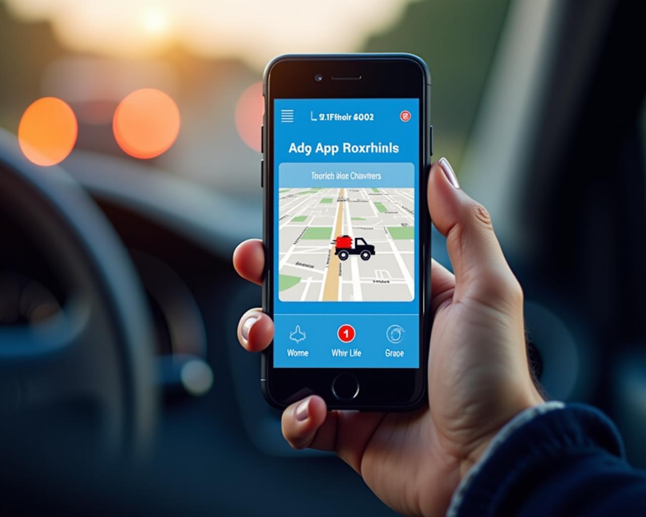 Digitale Buchung und Live-Tracking auf einem Smartphone